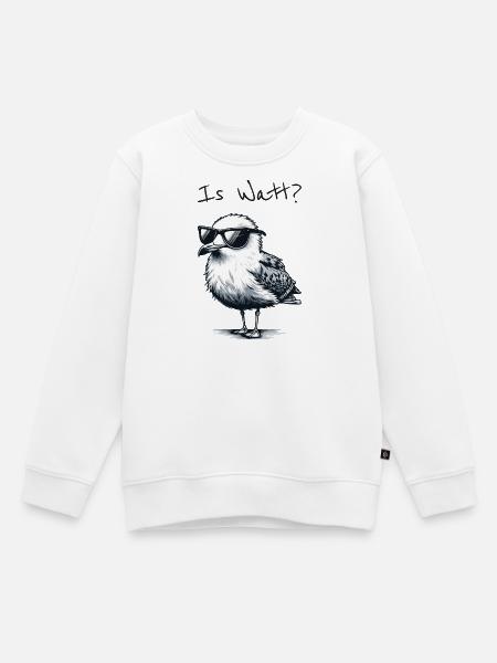 Is Watt Coole Möwe Urlaub Nordsee - Kinder Premium Organic Sweatshirt - Weiß