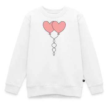 Cœur rose, cœur, cadeau rose rouge la Saint-Valentin - Sweat Premium enfant bio - blanc - Devant - AI Model Kid Male (0cm)