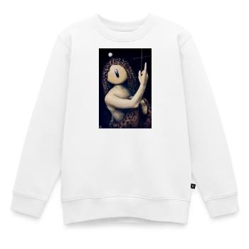 St jean le Botiste - Sweat Premium enfant bio - blanc - Devant - AI Model Kid Male (0cm)