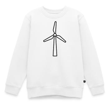 Windrad | Erneuerbare Energien Statement Vektor - Kinder Premium Organic Sweatshirt - Weiß - Vorne - AI Model Kid Male (0cm)