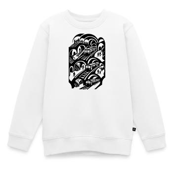 U-Bahn Station Untergrund Metro ÖPNV - Kinder Premium Organic Sweatshirt - Weiß - Vorne - AI Model Kid Male (0cm)