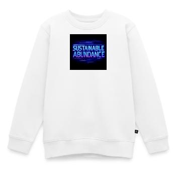 Nachhaltiger Überfluss Neon - Kinder Premium Organic Sweatshirt - Weiß - Vorne - AI Model Kid Male (0cm)