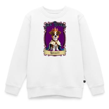 Kröntes Porträt von Royal Jack Russell - Kinder Premium Organic Sweatshirt - Weiß - Vorne - AI Model Kid Male (0cm)