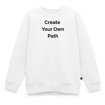 Erschaffe deinen eigenen Weg - Kinder Premium Organic Sweatshirt - Weiß - Vorne - AI Model Kid Male (0cm)