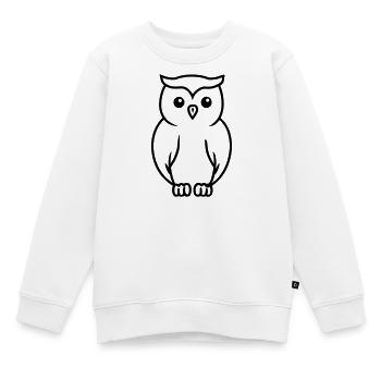 chouette - Sweat Premium enfant bio - blanc - Devant - AI Model Kid Male (0cm)