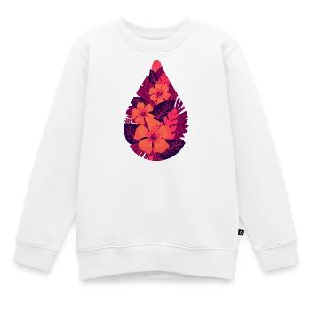 Flora Feuerblätter - Kinder Premium Organic Sweatshirt - Weiß - Vorne - AI Model Kid Male (0cm)