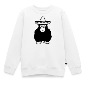 Gorilla-Sombrero - Kinder Premium Organic Sweatshirt - Weiß - Vorne - AI Model Kid Male (0cm)