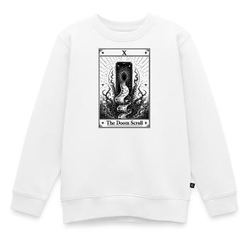 Doomscrollen | Tarotkarte Alltag - Kinder Premium Organic Sweatshirt - Weiß - Vorne - AI Model Kid Male (0cm)