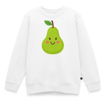 Kuschelige Birne Herzgesicht - Kinder Premium Organic Sweatshirt - Weiß - Vorne - AI Model Kid Male (0cm)