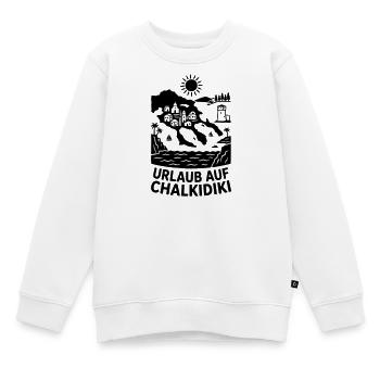 Chalkidiki Griechenland Urlaub Silhouette - Kinder Premium Organic Sweatshirt - Weiß - Vorne - AI Model Kid Male (0cm)
