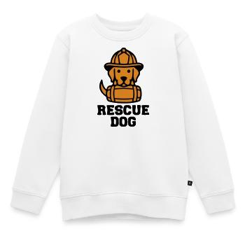 Rescue Dog Rettungshund Icon - Kinder Premium Organic Sweatshirt - Weiß - Vorne - AI Model Kid Male (0cm)
