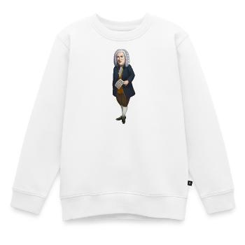 Johann Sebastian Bach im Cartoon Style - Kinder Premium Organic Sweatshirt - Weiß - Vorne - AI Model Kid Male (0cm)