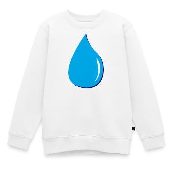 waterdrop Wassertropfen - Kinder Premium Organic Sweatshirt - Weiß - Vorne - AI Model Kid Male (0cm)