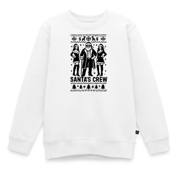 L’équipage du Père Noël proxénète Père Noël - Sweat Premium enfant bio - blanc - Devant - AI Model Kid Male (0cm)
