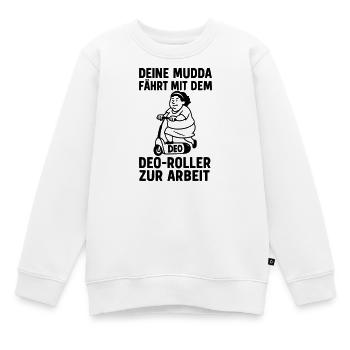 Votre blague de maman Déodorant Trottinette Mobylette Pharmacie - Sweat Premium enfant bio - blanc - Devant - AI Model Kid Male (0cm)
