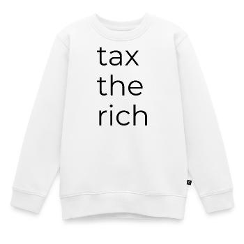 Taxer les riches - Sweat Premium enfant bio - blanc - Devant - AI Model Kid Male (0cm)