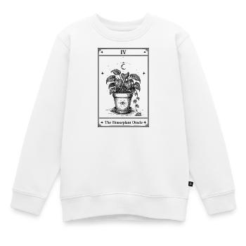 Oracle des plantes | Plantes d’intérieur de cartes de tarot - Sweat Premium enfant bio - blanc - Devant - AI Model Kid Male (0cm)