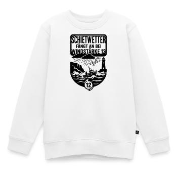 Schietwetter Moin Küste Windstärke 12 - Kinder Premium Organic Sweatshirt - Weiß - Vorne - AI Model Kid Male (0cm)
