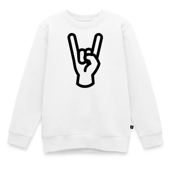 Fels - Kinder Premium Organic Sweatshirt - Weiß - Vorne - AI Model Kid Male (0cm)