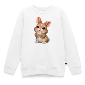 Cute Rabbit: Liebevoll Kuscheln - Kinder Premium Organic Sweatshirt - Weiß - Vorne - AI Model Kid Male (0cm)