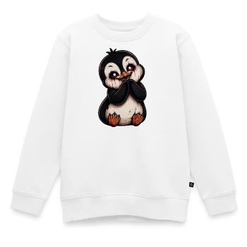 Süßer Pinguin Cartoon Halloween Horror - Kinder Premium Organic Sweatshirt - Weiß - Vorne - AI Model Kid Male (0cm)