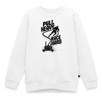 Sled Pull Fitness Race - Kinder Premium Organic Sweatshirt - Weiß - Vorne - AI Model Kid Male (0cm)