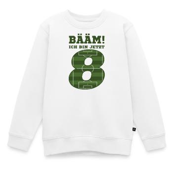 8. Geburtstag Fussball - Kinder Premium Organic Sweatshirt - Weiß - Vorne - AI Model Kid Male (0cm)