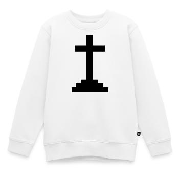 Croix - Sweat Premium enfant bio - blanc - Devant - AI Model Kid Male (0cm)