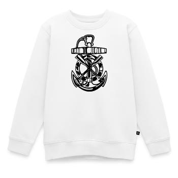 Anker, Maritimes, Rettungsring - Kinder Premium Organic Sweatshirt - Weiß - Vorne - AI Model Kid Male (0cm)