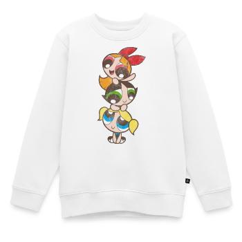 Powerpuff Girls Girl Tower - Kids Premium Organic Sweatshirt - white - Front - AI Model Kid Male (0cm)