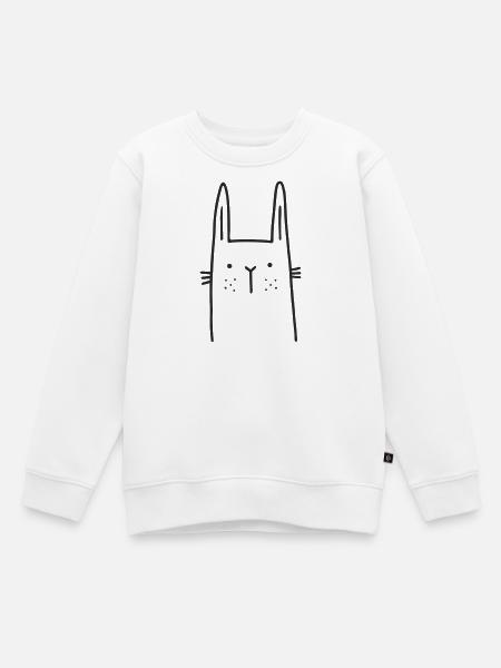 niedlicher Hase Ostern - Kinder Premium Organic Sweatshirt - Weiß