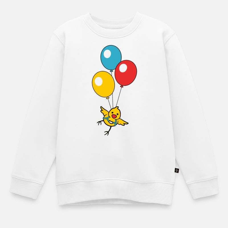 Poussin ballon - Sweat Premium enfant bio - blanc