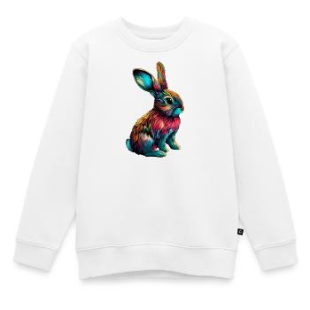 Lapin - Sweat Premium enfant bio - blanc - Devant - AI Model Kid Male (0cm)