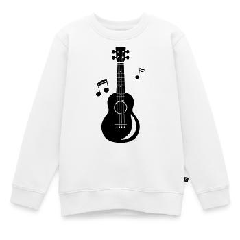 Ukulele - Kinder Premium Organic Sweatshirt - Weiß - Vorne - AI Model Kid Male (0cm)