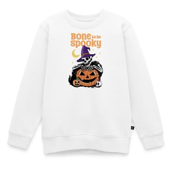 Knochen, um gruselig zu sein - Kinder Premium Organic Sweatshirt - Weiß - Vorne - AI Model Kid Male (0cm)