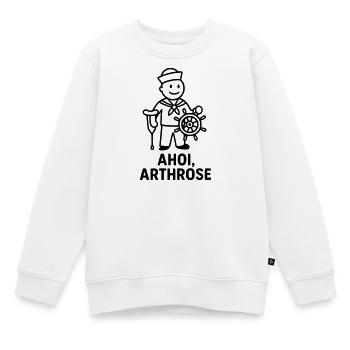 ahoi arthrose - Kinder Premium Organic Sweatshirt - Weiß - Vorne - AI Model Kid Male (0cm)