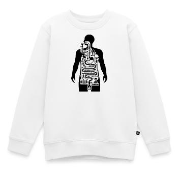 Verdauung Mechanisch Ernährung - Kinder Premium Organic Sweatshirt - Weiß - Vorne - AI Model Kid Male (0cm)