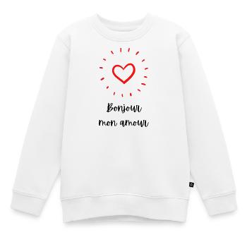 Hallo mein Liebling - Kinder Premium Organic Sweatshirt - Weiß - Vorne - AI Model Kid Male (0cm)