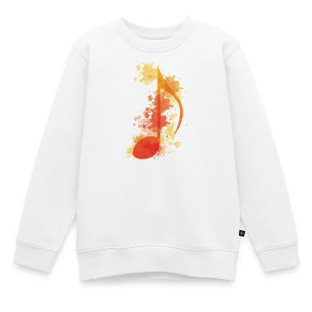 Musique Style aquarelle - Sweat Premium enfant bio - blanc - Devant - AI Model Kid Male (0cm)