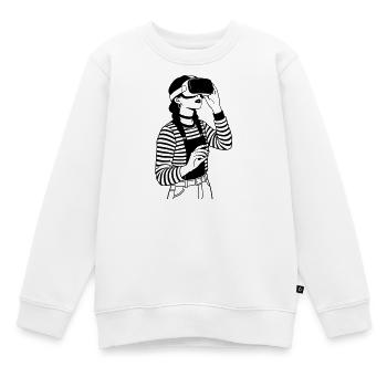 VR Gamer - Kinder Premium Organic Sweatshirt - Weiß - Vorne - AI Model Kid Male (0cm)