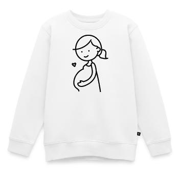Schwangere - Kinder Premium Organic Sweatshirt - Weiß - Vorne - AI Model Kid Male (0cm)