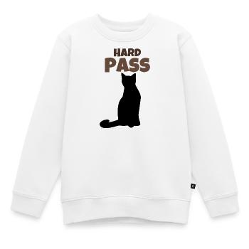 Pass catégorique Introverti drôle Chat noir rétro - Sweat Premium enfant bio - blanc - Devant - AI Model Kid Male (0cm)