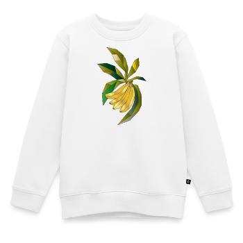 Geometrische Bananenstaude Illustration - Kinder Premium Organic Sweatshirt - Weiß - Vorne - AI Model Kid Male (0cm)