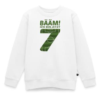 7. Geburtstag Sieben Fußball - Kinder Premium Organic Sweatshirt - Weiß - Vorne - AI Model Kid Male (0cm)