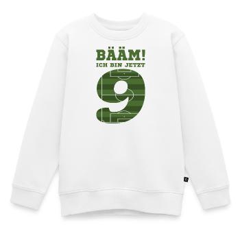 9. Geburtstag Geschenk Fußball Neun Jahre - Kinder Premium Organic Sweatshirt - Weiß - Vorne - AI Model Kid Male (0cm)