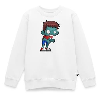 Zombie - Kinder Premium Organic Sweatshirt - Weiß - Vorne - AI Model Kid Male (0cm)