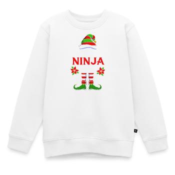Elfe Elfe Cadeau de Noël Ninja - Sweat Premium enfant bio - blanc - Devant - AI Model Kid Male (0cm)