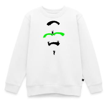 Diamant Parachute - Sweat Premium enfant bio - blanc - Devant - AI Model Kid Male (0cm)