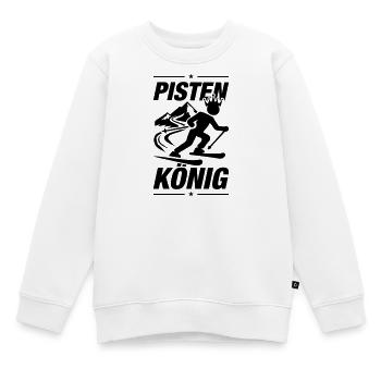 Pisten König Ski Lustig - Kinder Premium Organic Sweatshirt - Weiß - Vorne - AI Model Kid Male (0cm)