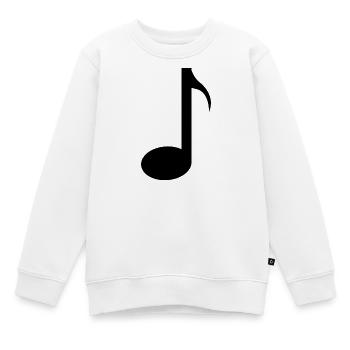 Music note - Kids Premium Organic Sweatshirt - white - Front - AI Model Kid Male (0cm)